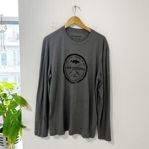 Life is Good Men's Fishing Graphic Long Sleeve Top Size Large